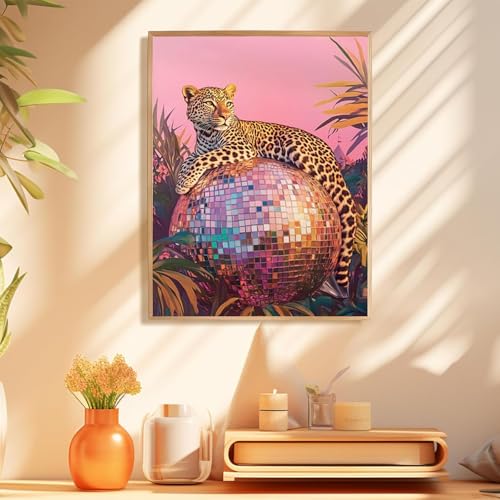 Animal Paint by Numbers Kit for Adults, Adult Paint by Number Kits 16x20 in | Paint by Numbers Kit for Adults, Acrylic Painting by Numbers, DIY Arts and Crafts for Gifts or Home Decor - color: Leopard
