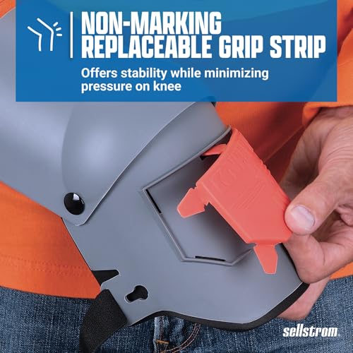 Sellstrom KneePro Professional Construction Kneepads for Work - Men & Women - color: Orange/Gray