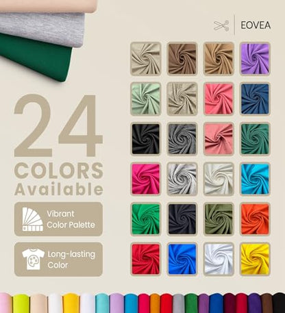 EOVEA - Cotton Spandex Fabric by The Yard - 4 Way Stretch Jersey Knit - Spandex & Cotton T-Shirt Fabric - Lightweight, Breathable - 60" Wide Roll| 10 oz(Cream, 1 Yard) - color: Cream, size: 1 Yard