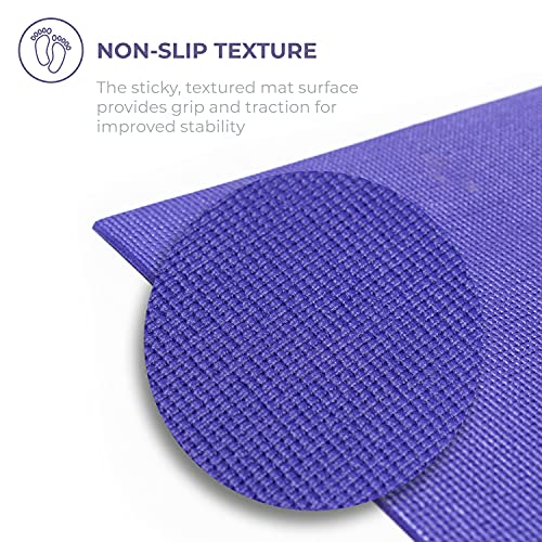 Voyage 5mm Studio Yoga Mats, 4 Pack, 72x24in - color: Purple