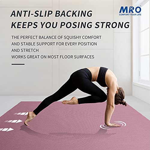 MRO Extra Large Yoga Mat, 12'x6'/9'x6'/7'x5'/6'x4' (9MM) - color: Purple, size: 6*4 FT
