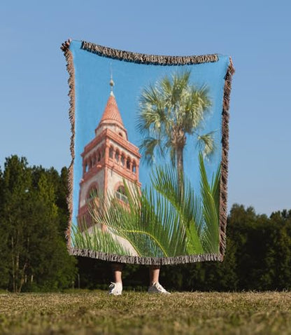 3dRose Hotel Ponce de Leon, Flagler College, Florida Woven Blanket