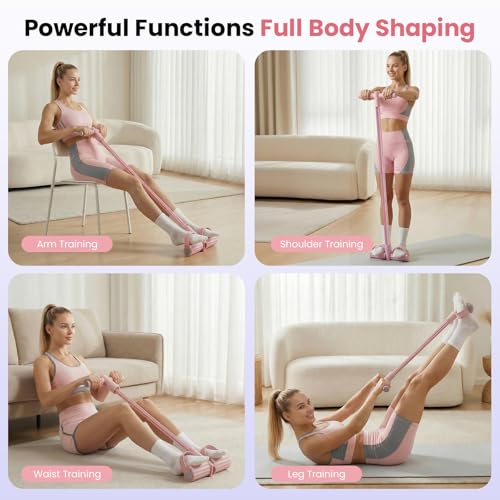 【𝟮𝟬𝟮𝟲 𝗨𝗽𝗴𝗿𝗮𝗱𝗲𝗱】 Pedal Resistance Bands with Handles, 8-Tubes Elastic Bands for Exercise, High-Elasticity Fitness Cords for Squats, Chest Press & Leg Workouts