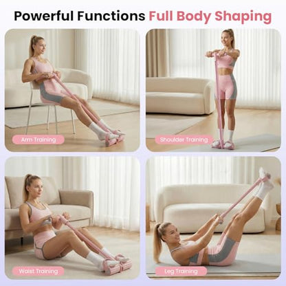 【𝟮𝟬𝟮𝟲 𝗨𝗽𝗴𝗿𝗮𝗱𝗲𝗱】 Pedal Resistance Bands with Handles, 8-Tubes Elastic Bands for Exercise, High-Elasticity Fitness Cords for Squats, Chest Press & Leg Workouts