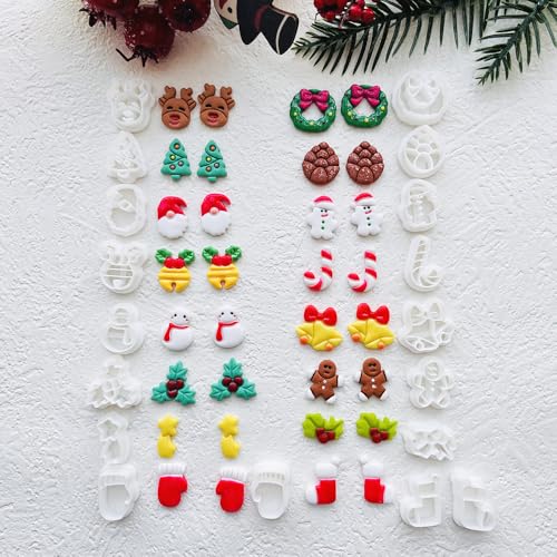 Holiday Theme Polymer Clay Cutters Set – Molds, Clay Cutters for Polymer Clay, Clay Earring Cutters, Clay Tools - color: F color