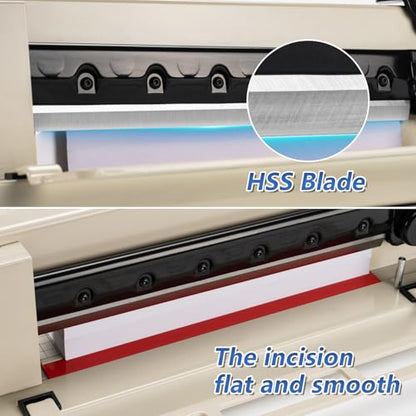 12" Heavy Duty Guillotine Paper Cutter - 400 Sheet Precision Cutting, Safety Lock Blade & Rapid Stack Processing for Office/School, Solid Steel Construction - size: 12"-Heavy Duty Paper Cutter