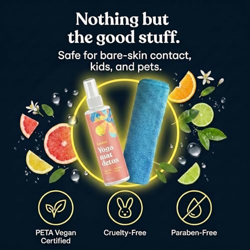 ASUTRA Yoga Mat Cleaner Spray (Calming Citrus), 4 fl oz