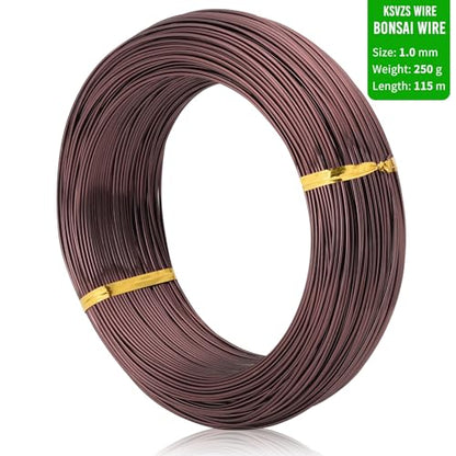 Bronze-1.0-Anodized Aluminum Bonsai Training Wire 250g Large Roll,Many Size to Choose,KSVZS Bendable Metal Wire for Crafts,Sculpting,Armature and Daily Use,Necessities for Family - size: Bronze-1.0, style: Bronze-1.0