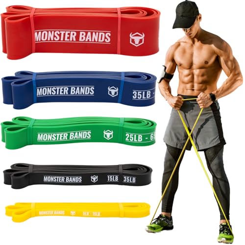 Pull Up Bands, Resistance Bands (Set of 5) – Pull Up Assistance Bands Set – Exercise Workout Bands for Working Out, Strength Training, Stretching & Physical Therapy