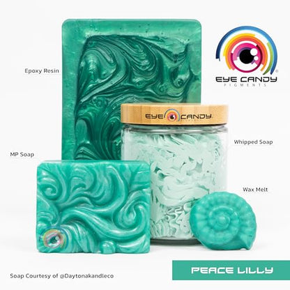 Eye Candy Pigments Premium Green Mica Powder - Peace Lilly (50gr) - for Epoxy, Resin, Soap, Paint, Woodworking, Acrylic Pouring, Bath Bombs, Fishing Lures - DIY Arts and Crafts Additive - color: Peace LIlly