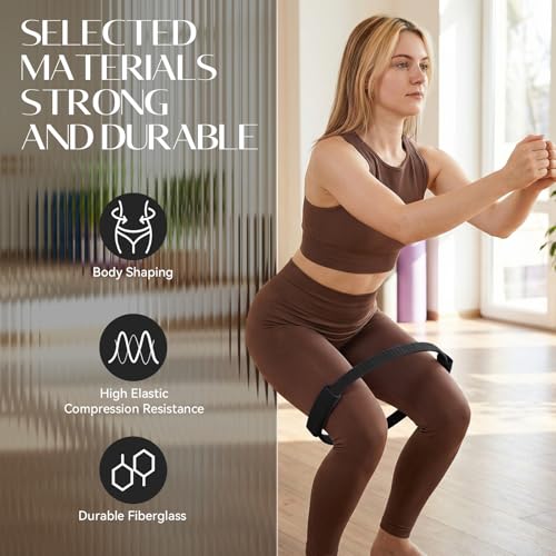 Pilates Kit, 13.5" Pilates Ring with Mini Ball & Resistance Bands | Home Pilates Equipmen Set, Magic Circle Ring with Anti-Slip Handles for Beginners, Workout Guide Included - color: Pilates Kit - Black