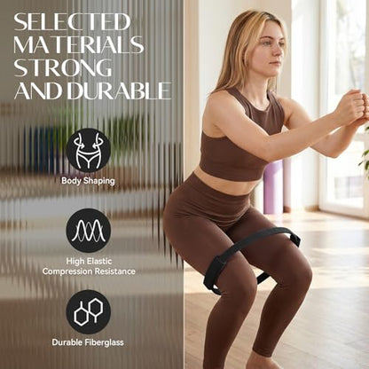 Pilates Kit, 13.5" Pilates Ring with Mini Ball & Resistance Bands | Home Pilates Equipmen Set, Magic Circle Ring with Anti-Slip Handles for Beginners, Workout Guide Included - color: Pilates Kit - Black
