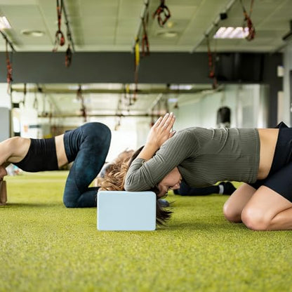Yoga Blocks 2 Pcs, 9"x6"x3" Yoga Brick Foam Blocks EVA Foam Block Yoga Props Accessories for Yoga Pilates Stretching and Meditation - color: Baby Blue