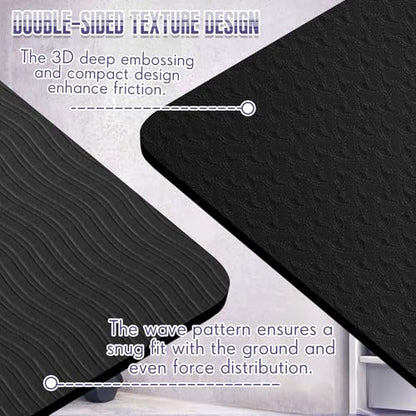 Briwooody Yoga Mat Wall Mount with Holes - color: Black, size: 72"x24"x2/5''