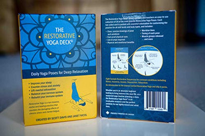 Restorative Yoga Deck: - Relax and Restore with Gentle Poses - De-Stress and Heal - Includes 26 Postures and 8 Sequences with Clear Instructions - Yoga Cards for Beginner and Advanced Yogis