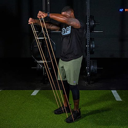 Serious Steel Fitness 81.3cm(32인치) 저항 트레이닝 밴드 (휴대용 운동 밴드 시스템 트레이닝 밴드 - 152cm(5피트 10인치) 미만의 개인에게 적합) - color: #0 오렌지 (0.9-6.8kg(2-15파운드)