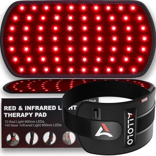 Red Light Therapy for Body, 3 in 1 LEDs Red Light Therapy Belt with Timer Remote Control, 660nm 850nm Infrared Light Therapy Pad for Body Waist Shoulder Knee, 12.3" x 6" Large Area - size: 12.3" x 6"