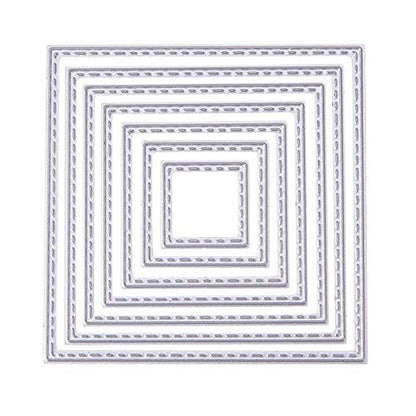 Cutting Dies Handmade DIY Paper Cards Album Decoration Stencils Template Embossing for Card Scrapbooking Craft (Square-Self) - style: Square