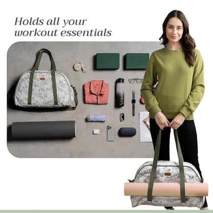 Maison d' Hermine Yoga Mat Duffle Bag Gym Tote Yoga Mat Carry Bag - color: Savana Jouy, style: Yoga Mat Duffle Bag