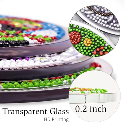Eiflow Glass Diamond Art Hanging Kit for Adults Christmas, DIY Stained Glass Diamonds Painting Door Hanging Board Kit, Crystal Diamond Art Painting Pendant Ornament Full Drill - color: Snowman