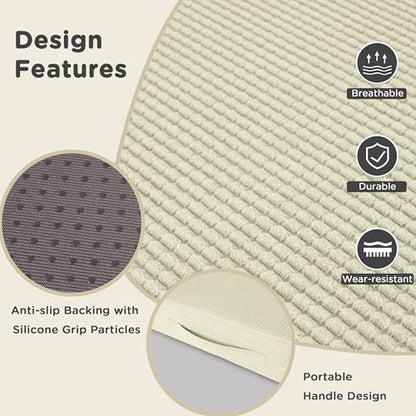 AddGrace High Density Recliner Cushion for Elderly 20x20in Beige - color: Beige