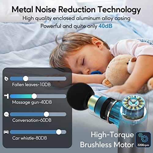 arboleaf Mini Massage Gun Deep Tissue, Portable Percussion Muscle Massager - color: Medium Gray