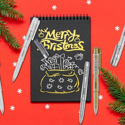 Qionew 3 Colors Gel Pen Set-Gold Silver and White Gel Pens,1mm Gel Ink Pen | 3 Pack, Fine Point White Gel Pens, Opaque Archival Ink Pens, Art Highlight, Black Paper Drawing, Illustration, Card Making - size: 1 Count (Pack of 3), style: White, Gold and Sil