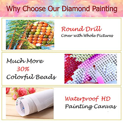 JATOK Alphabet Diamond Painting Kits for Adults Kids Beginners, 5D Diamond Art Full Round Drill DIY Gem Pictures Arts Paint by Number Kits for Home Wall Decor 11.8x11.8in | Full Round Drills Diamond Art Kits for Beginners, customize own alphabet, DIY Gem