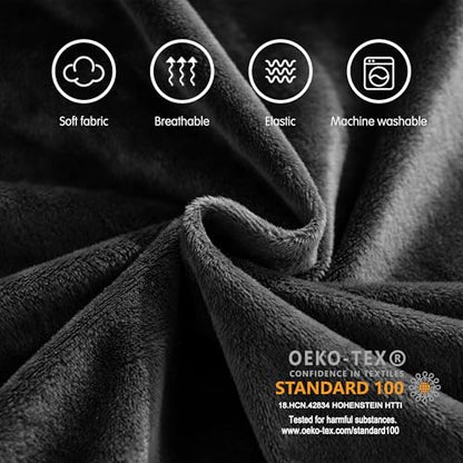 SyMax 7.8"x60" Body Pillow for Queen Bed, Bolster w/Removable Polyester Cover, Headboard Gap Filler Pillow, Black - color: Black, size: 60.2 inch