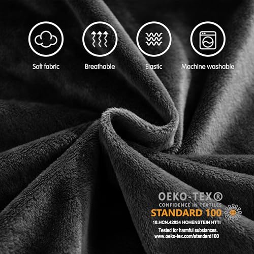 SyMax 7.8"x60" Body Pillow for Queen Bed, Bolster w/Removable Polyester Cover, Headboard Gap Filler Pillow, Black - color: Black, size: 60.2 inch