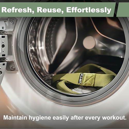 VRTX Fabric Stretch Strap for Yoga, Pilates & Home Workout, Single Band | Patented Intelli-Weave technology delivers skin-friendly comfort, reinforced durability, and machine-washable convenience. - size: Medium (22-44lbs)