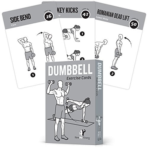 NewMe Fitness Dumbbell Workout Cards, Fitness Deck for Women and Men - style: Dumbbell Vol1