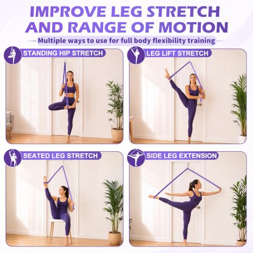 Stretching Strap with Door Anchor for Flexibility & Physical Therapy