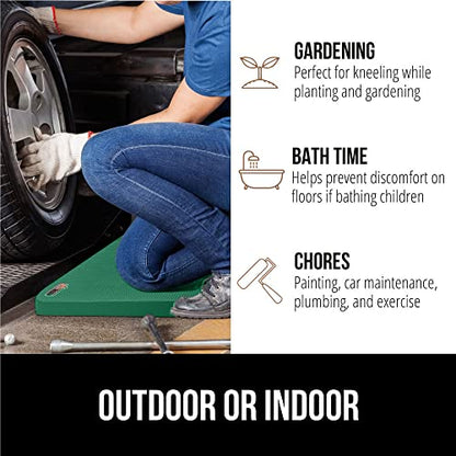 GORILLA GRIP® Extra Thick Foam Kneeling Pad for Gardening, 17.5x11 Grass - color: Grass