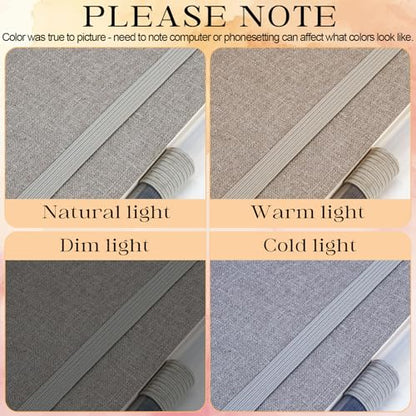 Watercolor Journal Sketchbook 3.5x5.5 24 Sheets Gray | Cotton paper, 140 LB 300 GSM, Linen cover, Tap Water Pen, Travel sketching - color: Gray, size: 3.5x 5.5 Inch