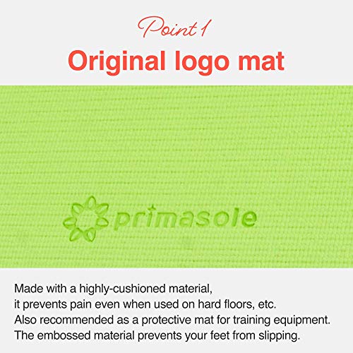 Primasole Yoga Mat with Carry Strap for Yoga Pilates Fitness and Floor Workout at Home and Gym Non-slip 9 colors - color: Lime Green, size: 1/3 inch