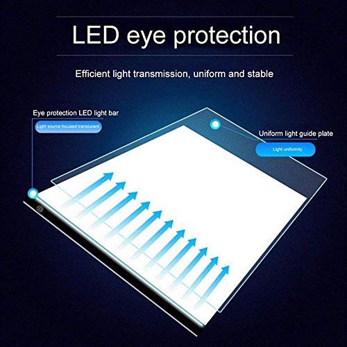 Ultra-Thin A5 Portable LED Light Box Tracer w/USB Cable Dimmable Brightness LED Artcraft Tracing Light Box Light Pad for Artists Drawing Sketching Animation Stencilling X-ray Viewing - style: A5 (9.5*6 inch) Small Size light pad