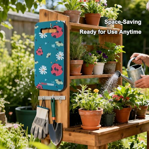 MELOTOUGH Garden Kneeling Pad, 1" Thick Soft NBR Foam Kneeling Pads for Gardening, Cleaning, Work - Lightweight & Comfortable, 15.75"x7.2" (Ladybug) - color: Ladybug