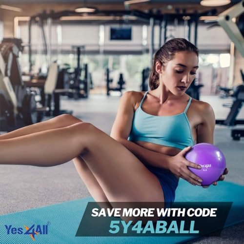 Yes4All Weighted Toning Balls for Exercise, Soft Medicine Balls for Exercise, Pilates, Yoga, Balance, Flexibility, 2-10lbs - color: Mint, style: A. Smooth