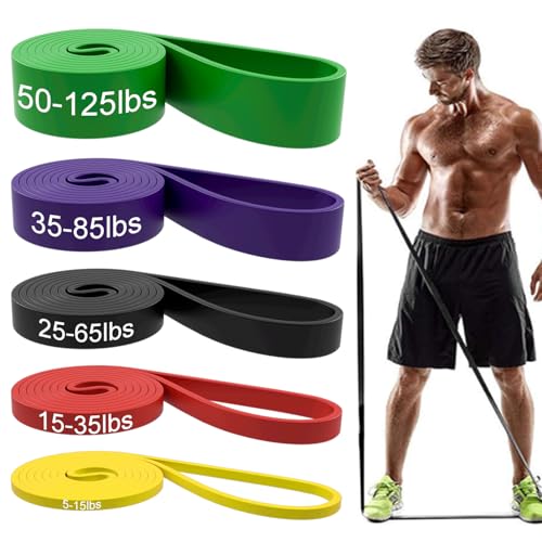 Resistance Bands, Pull Up Assist Bands - Workout Bands, Eexercise Bands, Long Resistance Bands Set for Working Out, Fitness, Training, Physical Therapy for Men Women - color: Navy