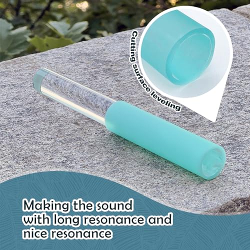 Singing Bowl Mallet Blue Acrylic Rubber Striker Mallet for Playing Quartz Crystal Singing Bowl with Bundle Pocket - color: Blue