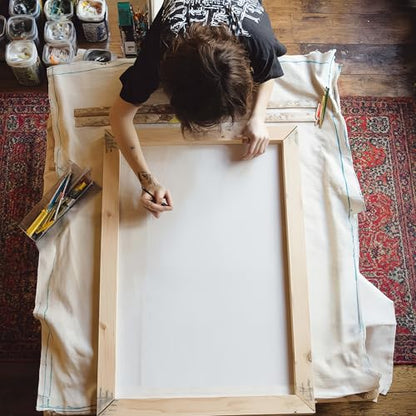 PHOENIX Professional Canvas Roll 72 Inch x 3 Yard (9 Feet) | 15 Oz. Heavyweight Primed Cotton, for Oil & Acrylic Painting, Ready-to-Use Unstretched Artist Canvas - size: 72 inch x 3 yard, style: 15 oz.