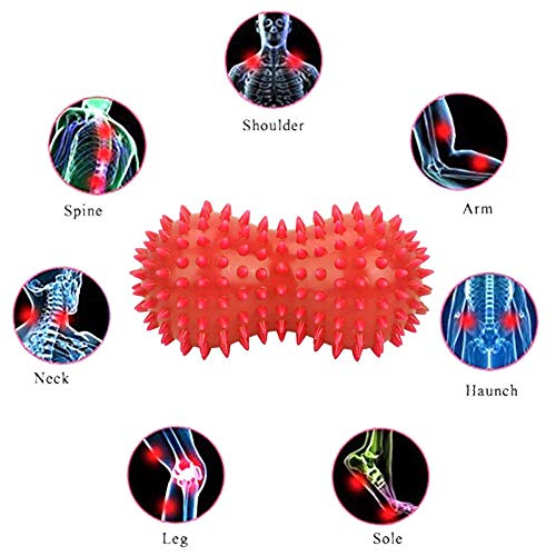 Massage Balls,Pvc Peanut Massage Balls Foot Back Shoulder,Foot Massager,Plantar Fasciitis & All Over Body Deep Tissue Muscle Therapy For Strength Exercise/Relax (2#)