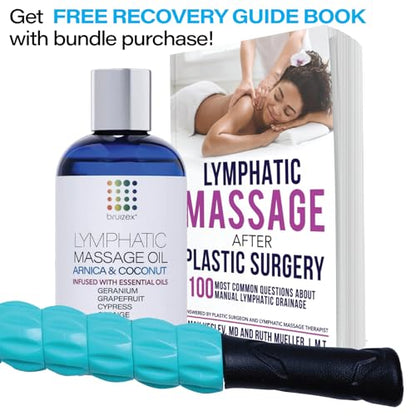 Muscle Roller Lymphatic Drainage Massage Roller Stick - for Myofascial Pain Relief | Post Liposuction & Fibrosis Treatment, Surgery Recovery| Lipo,Tummy Tuck & BBL,Compression Garment, Faja Compatible