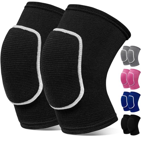 Volleyball Knee Pads,Knee Pads for Women,Men,Kids,Girls,Knee Brace for Basketball Volleyball Football Dance Yoga Tennis Running Cycling Workout Climbing (Black White, Small) - color: Black White, size: Small