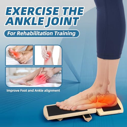 Ankle Balance Board for Physical Therapy - Foot Strengthener & Adjustable Ankle Trainer, Single Leg Anti-Slip Design for Plantar Fasciitis Relief, Sprained Ankle, Achilles Pain & Posture Correction