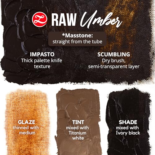 ZenART Professional Oil Paint Set - Artist Grade Raw Umber - 2x50ml | Non-Toxic, Buttery Consistency, Rich Pigment, Lightfast Oil Paints for Primed Surface Canvas, Fine Art, Portraits & Landscape - color: Raw Umbre