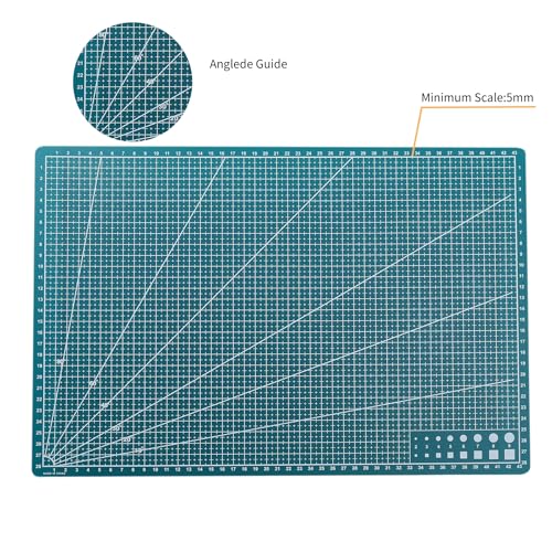 New A3 Double Side Craft Cutting Mat Cutting Board Sewing Pad Artist Carving Tools Handmade Crafts DIY Props (Green) - color: Green