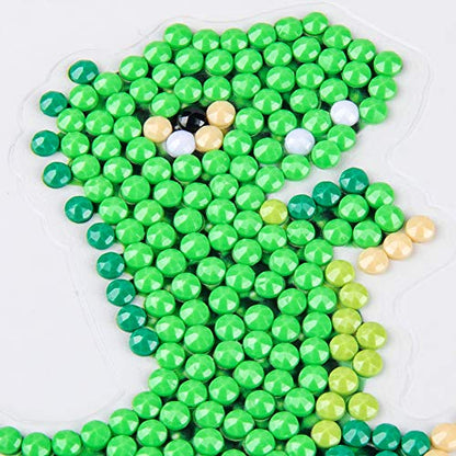 Labeol Diamond Art Kits for Kids Boys and Girls Ages 6-8-10-12 Easy to DIY Creative Diamond Art Sticker Craft by Numbers Kits for Kids and Adult Beginners (Dinosaur) - style: Dinosaur