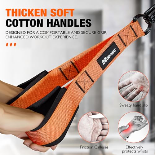 HOXWC Resistance Bands with Handles, Exercise Bands with Door Anchor for Working Out, Home Gym Workout Equipment for Push Downs, Tricep, Biceps, Arms, Back, Chest, Abs, Shoulder Training - color: Orange